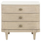 Lucaire 3-drawer Nightstand Bedside Table Sandstone