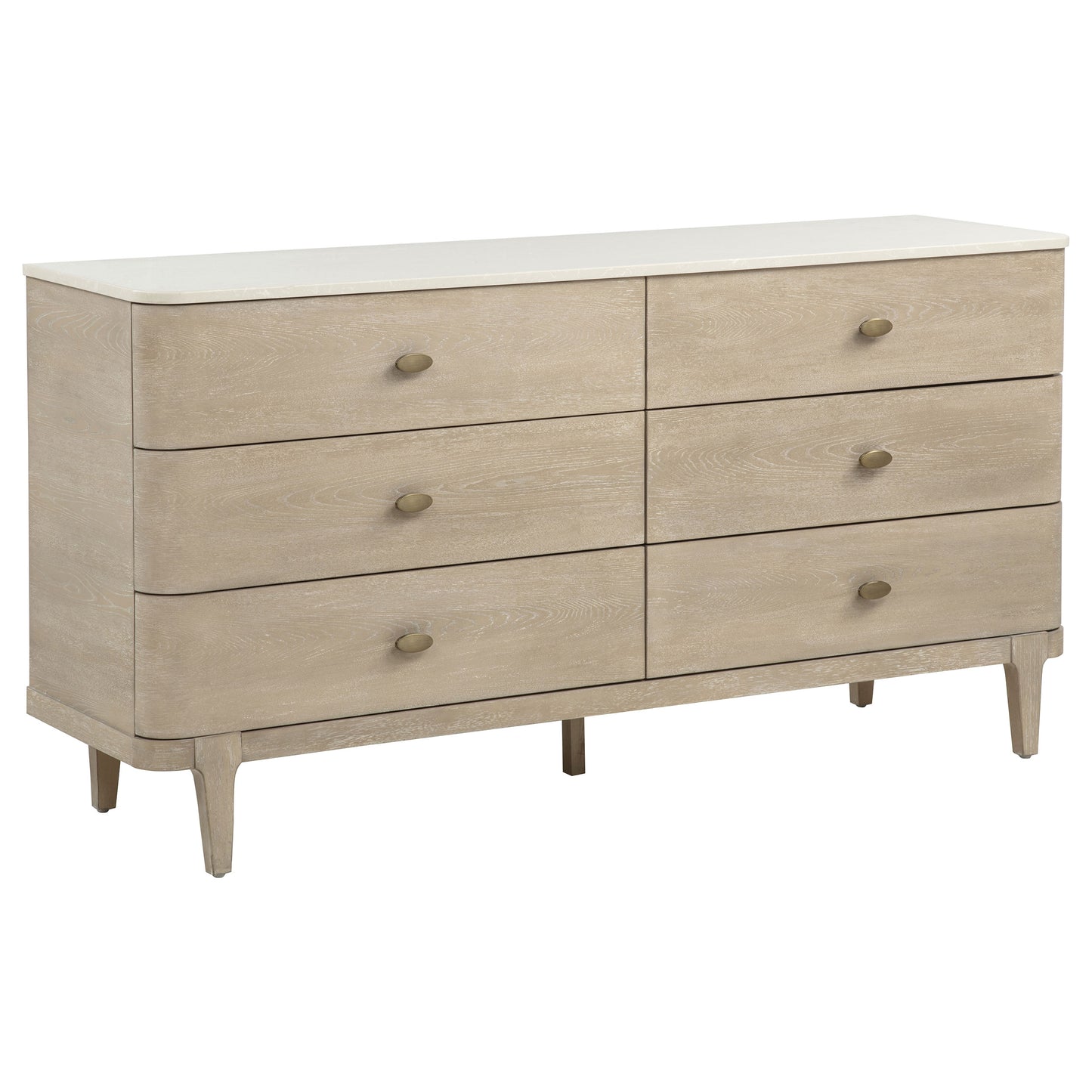 Lucaire 6-drawer Dresser Cabinet Sandstone