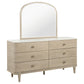 Lucaire 6-drawer Dresser Cabinet with Mirror Sandstone