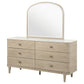 Lucaire 6-drawer Dresser Cabinet with Mirror Sandstone
