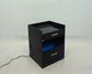 Furda 2-drawer LED Nightstand Bedside Table with Speaker Black Ash
