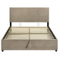 Reeves Upholstered Eastern King Lift-Top Storage Platform Bed Tan