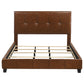 Farrell California King Leatherette Panel Bed Brown