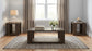 Pavone 3-Piece Coffee and End Table Set with Open Shelves Dark Rustic Mango