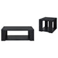 Pavone 2-Piece Transitional Coffee and End Table Set with Shelves Black