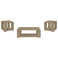 Pavone 3-Piece Transitional Coffee and End Table Set with Shelves Latte