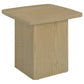 Fraser Transitional Square Pedestal End Table in Greige