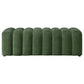 Summer Chenille Upholstered Channel Accent Bench Green