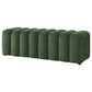 Summer Chenille Upholstered Channel Accent Bench Green