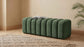 Summer Chenille Upholstered Channel Accent Bench Green