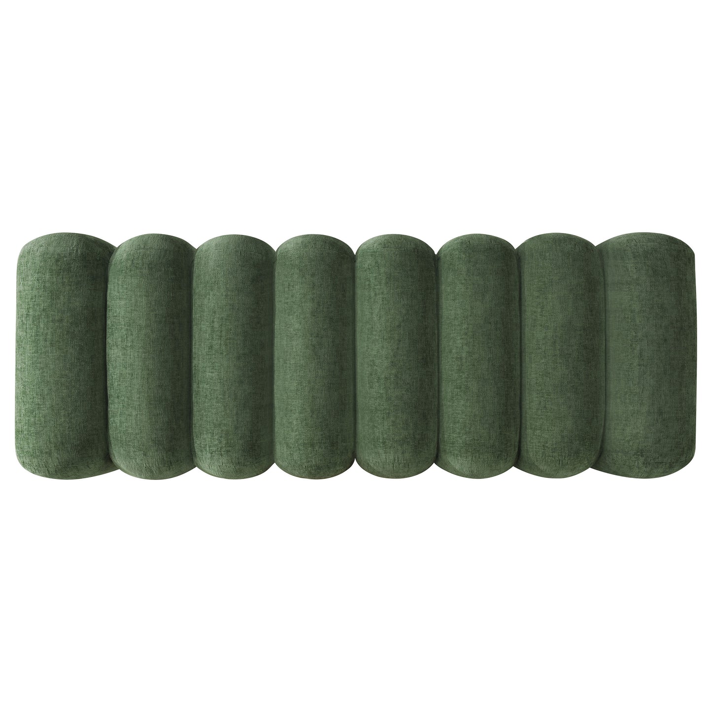 Summer Chenille Upholstered Channel Accent Bench Green