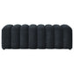 Summer Chenille Upholstered Channel Accent Bench Black