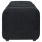Summer Chenille Upholstered Channel Accent Bench Black