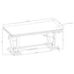 Antoine 7-piece Rectangular Glass Top Dining Table Set White