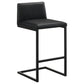 Vardon Genuine Leather Bar Stool Black (Set of 2)
