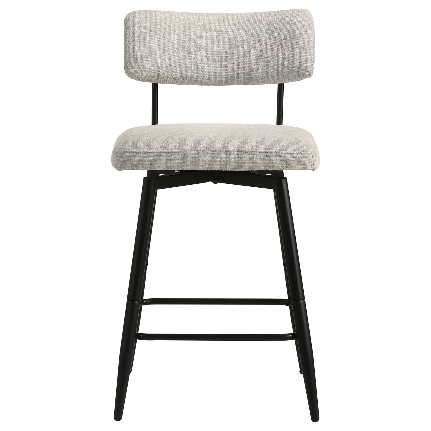 Levine Fabric Upholstered Swivel Counter Chair Cream (Set of 2)