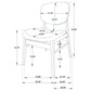 Benford Dining Side Chair Upholstered Seat Dark Brown (Set of 2)