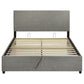 Reeves Upholstered Queen Lift-Top Storage Platform Bed Grey