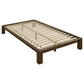 Gislen Twin Easy Assembly Wood Platform Bed Walnut