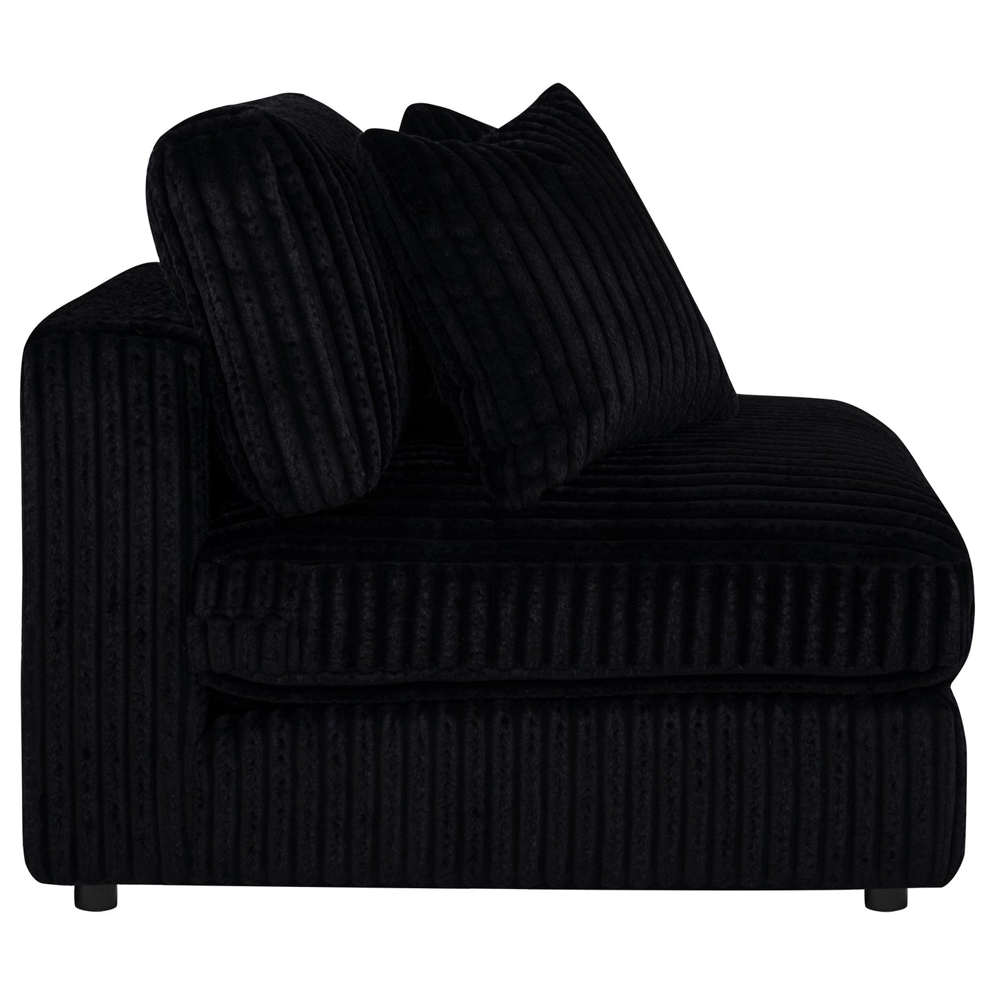 Blaine Upholstered Armless Chair Black