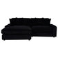 Blaine Upholstered Reversible Chaise Sectional Sofa Black