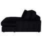 Blaine Upholstered Reversible Chaise Sectional Sofa Black