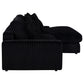 Blaine Upholstered Reversible Chaise Sectional Sofa Black