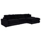 Blaine Upholstered Reversible Chaise Sectional Sofa Black