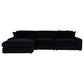 Blaine Upholstered Reversible Chaise Sectional Sofa Black