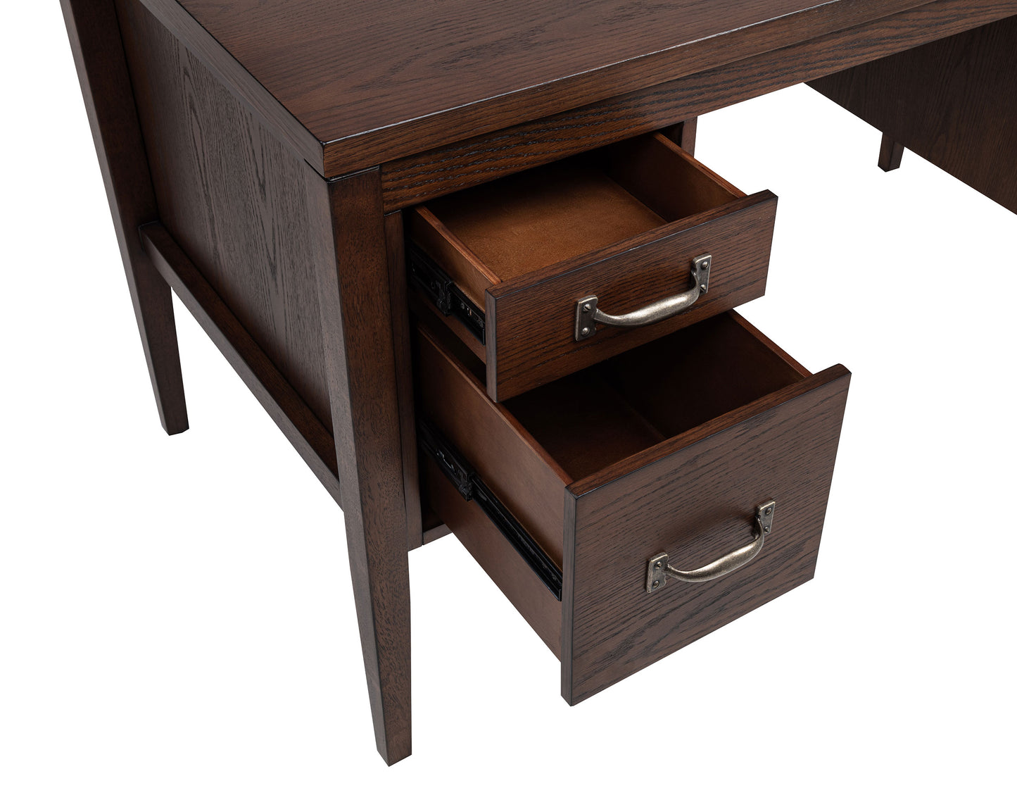 Graham 54-inch 4-drawer Double Pedestal Lift Top Computer Desk Chocolate