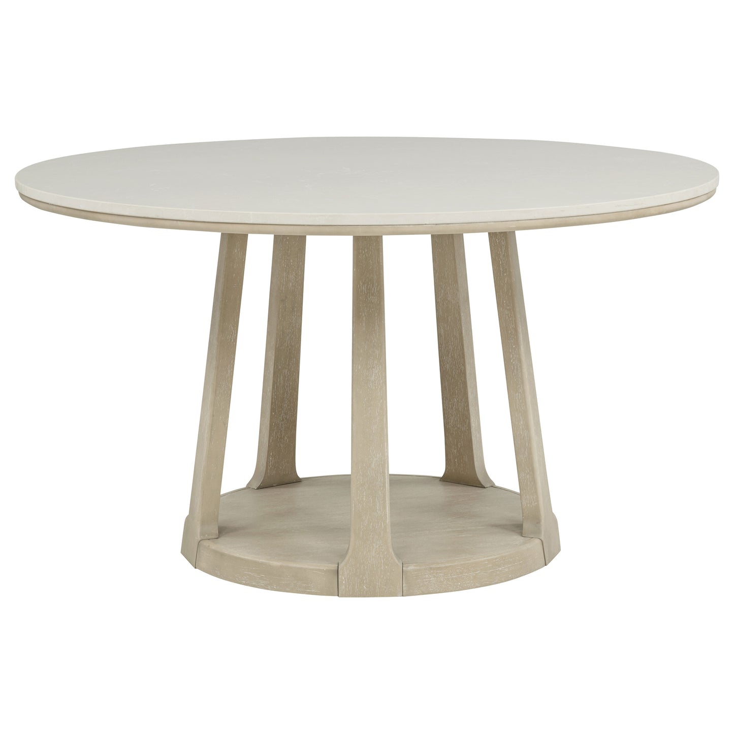 Lucaire 54-inch Round Cultured Marble Dining Table Sandstone