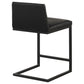 Vardon Genuine Leather Counter Height Chair Black (Set of 2)