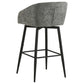 Rainer Fabric Upholstered Swivel Bar Chair Charcoal (Set of 2)