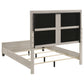 Farre Queen Upholstered Platform Panel Bed Washed Grey