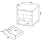 Ingram Square End Table with Drawer and Open Shelf Latte