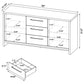 Amery 3-drawer Accent Storage Cabinet Console Latte