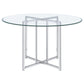 Pace 48-inch Round Glass Top Dining Table Chrome