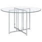 Pace 48-inch Round Glass Top Dining Table Chrome