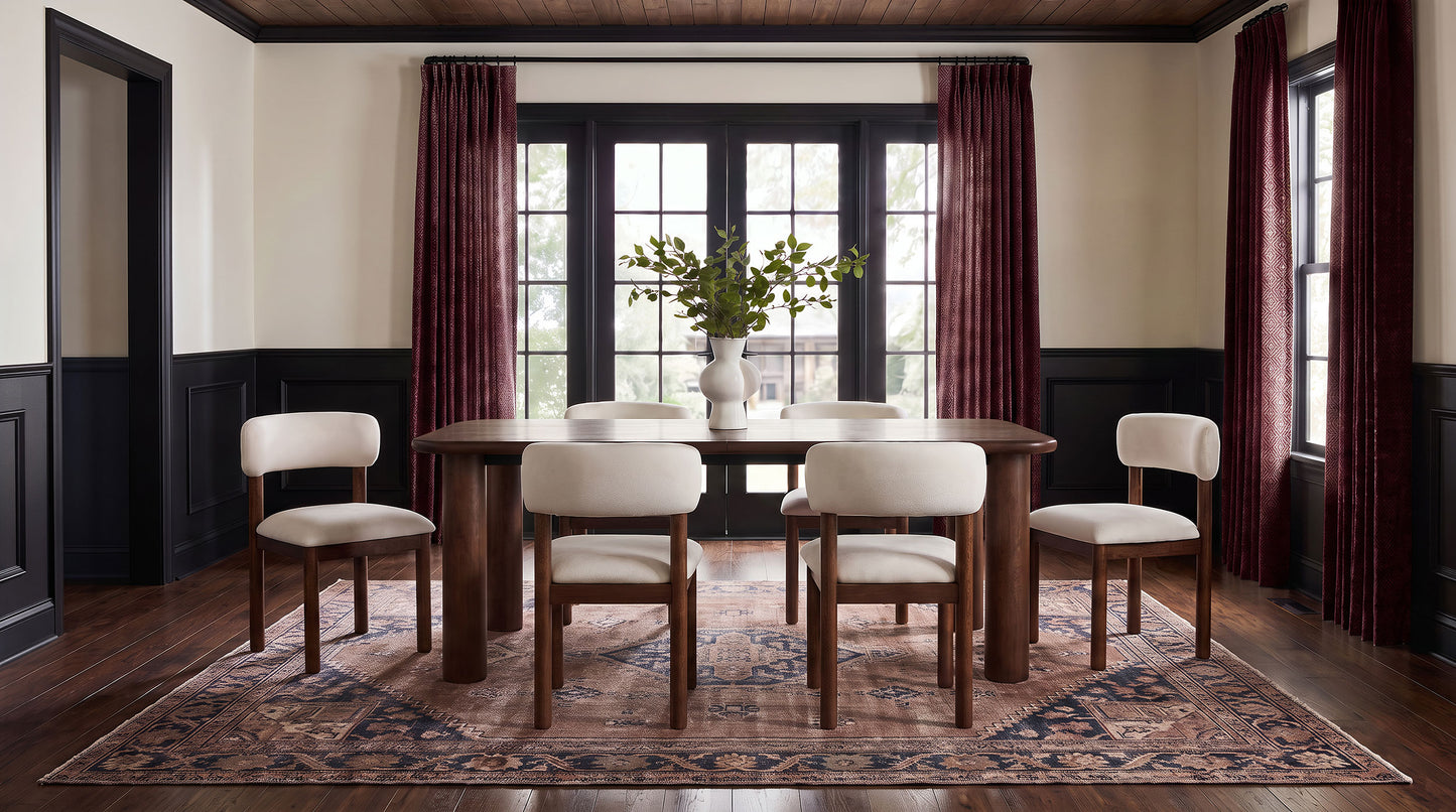 Faulkner Upholstered Dining Side Chair Cream (Set of 2)