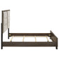 Farre Queen Upholstered Panel Bed Dark Brown
