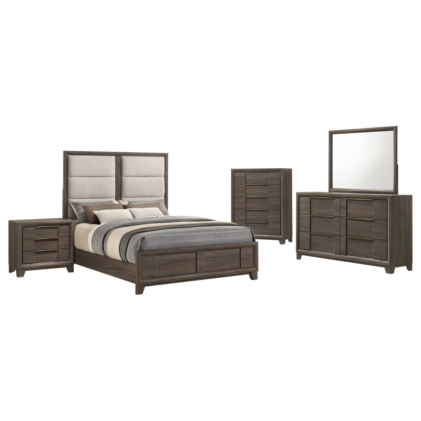 Farre 5-piece Queen Bedroom Set Dark Brown
