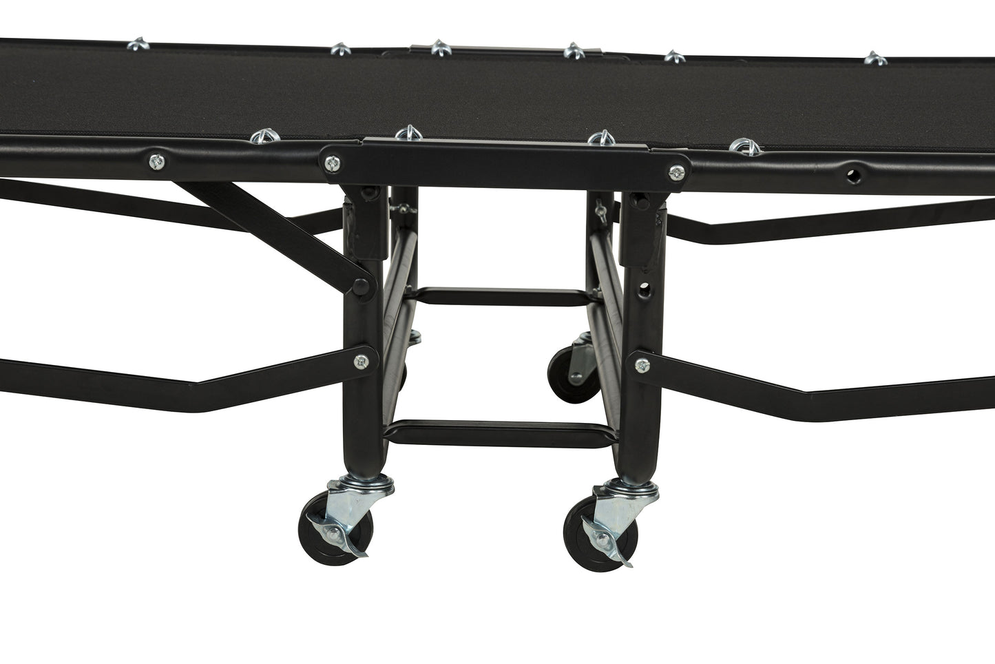 Massey Twin Folding Bed Frame with Memory Foam Mattress Black
