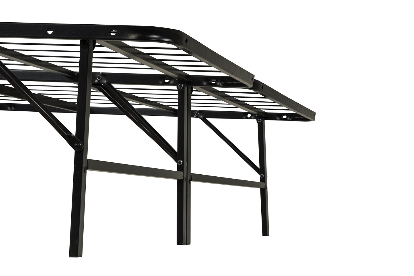 Kramer California King Folding Metal Bed Frame Black