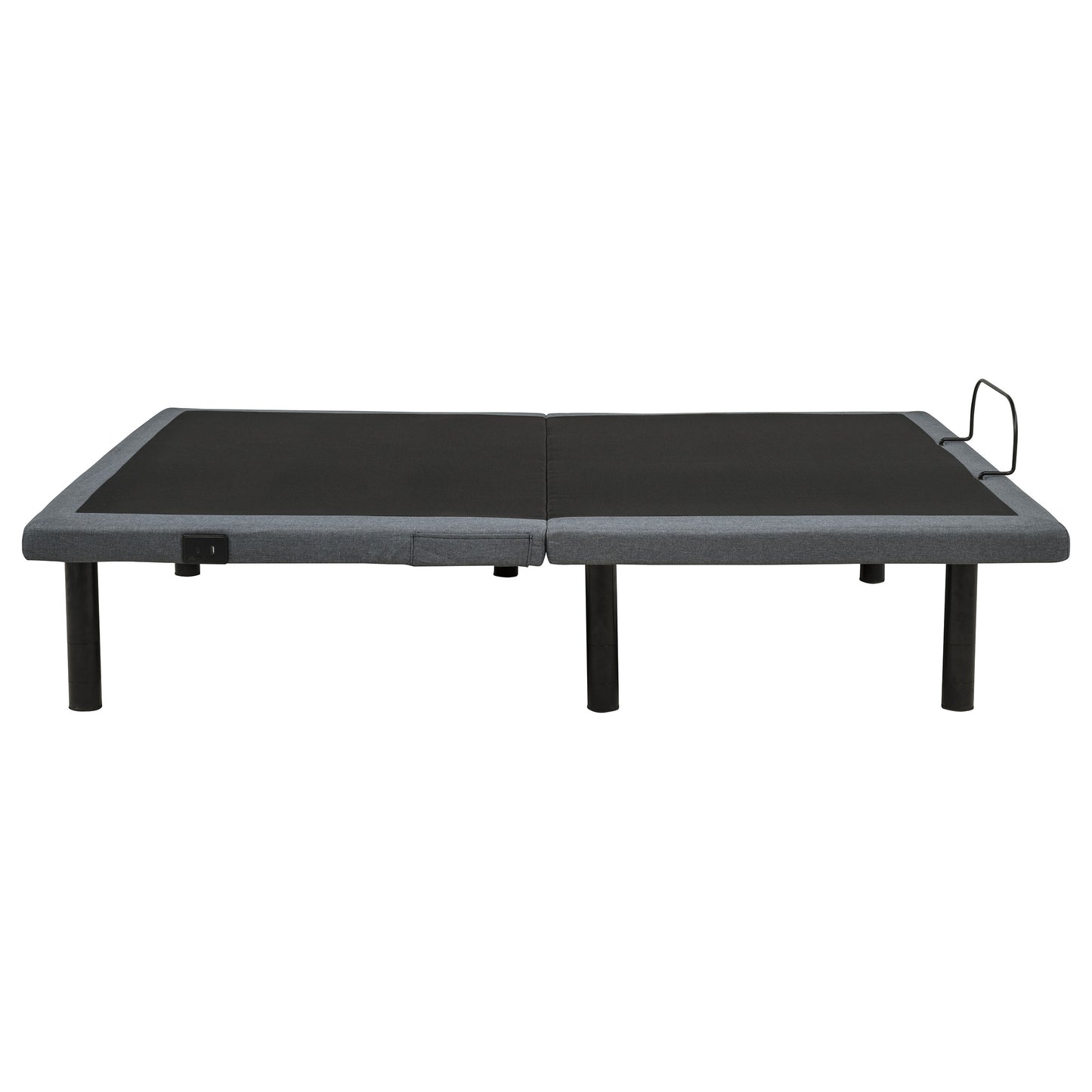 Weston Full Dual-Motor Massage Adjustable Bed Base in Black and Grey