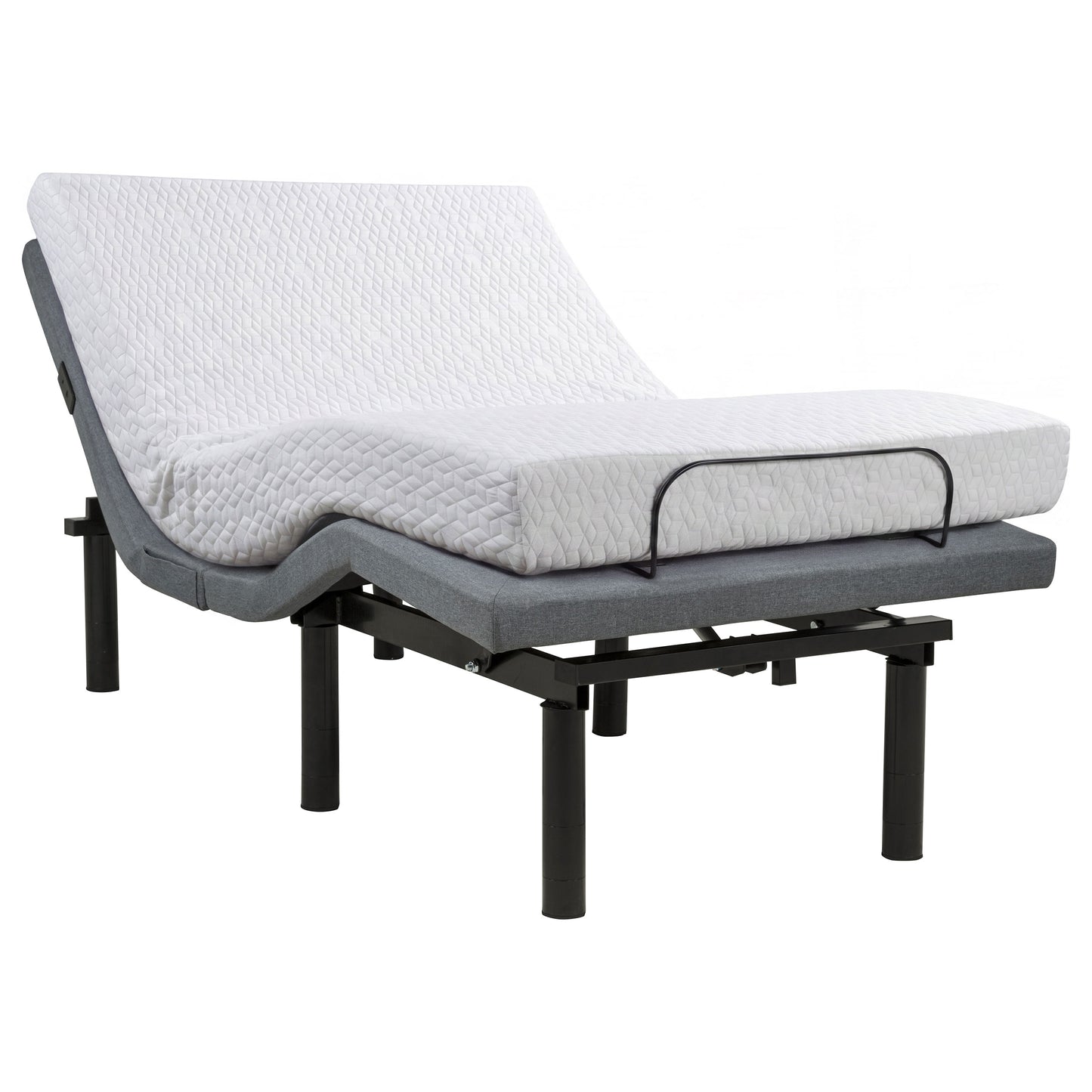 Weston Twin Dual-Motor Massage Adjustable Bed Base in Black and Grey