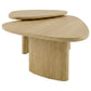 Arjona 2-Piece Triangular Nesting Coffee Table Set Honey Oak