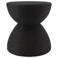 Macedo 3-Piece Transitional Round Rattan Coffee and End Table Set Black