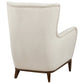 Catala Upholstered High Back Accent Chair Ivory and Coffee