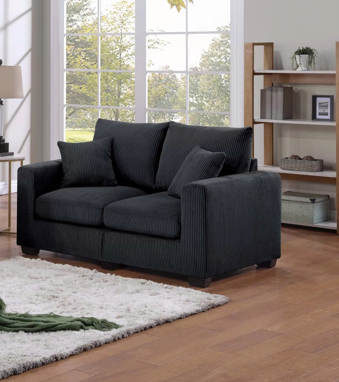 Summer Black Loveseat