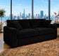 Sylvia Black corduroy sectional